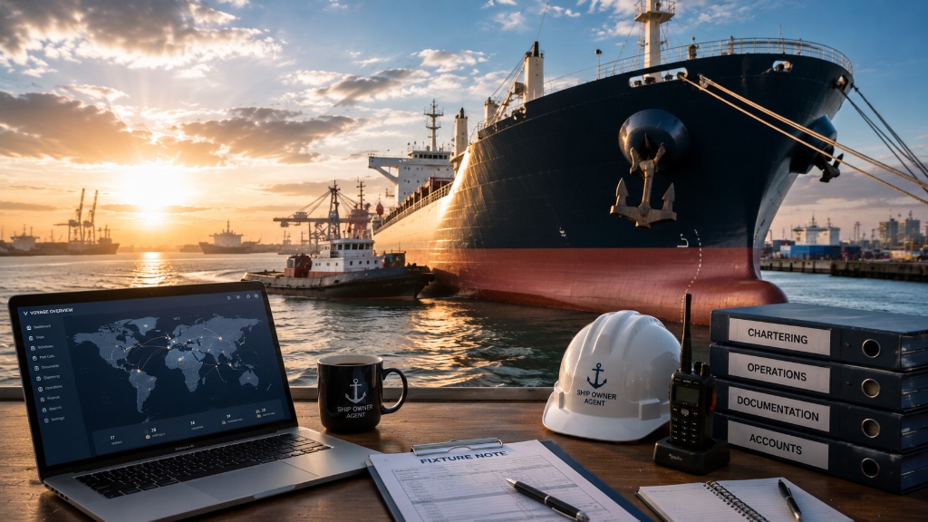 Vessel logistics coordinator deskside setup